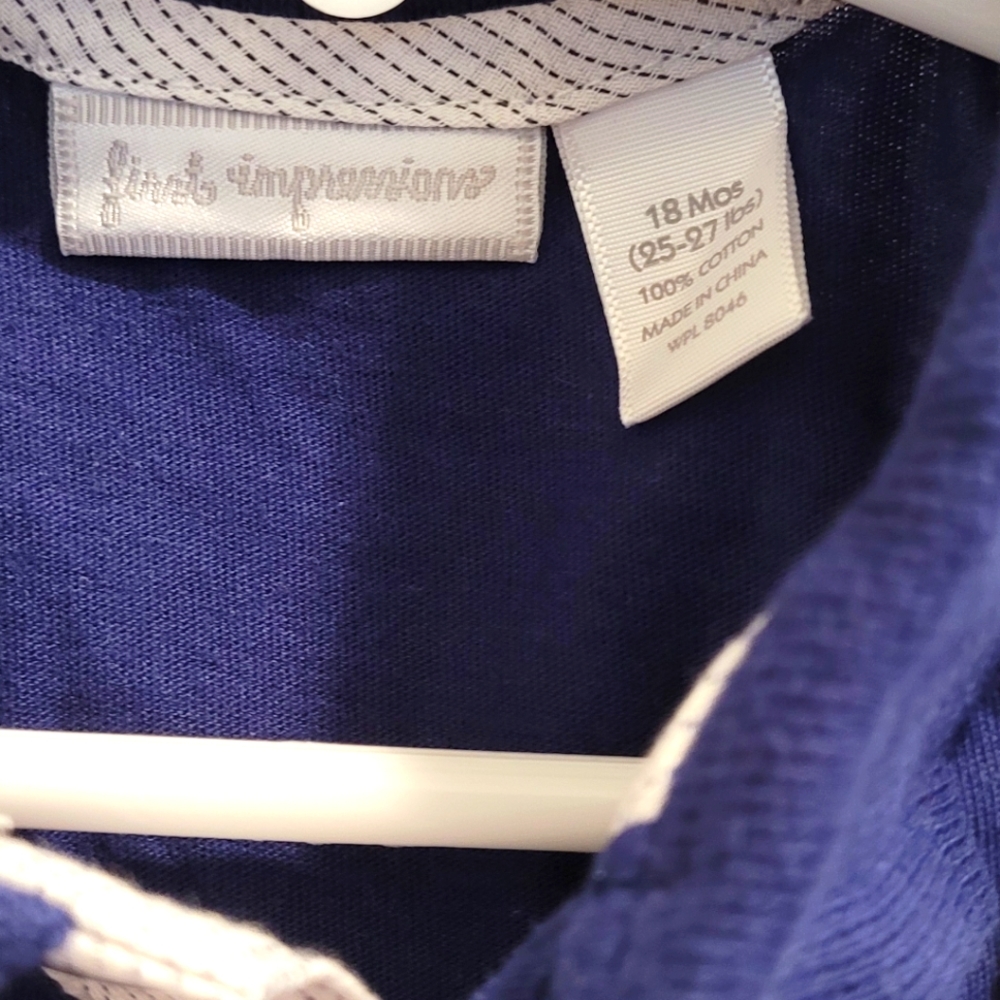 Baby Boys Seersucker Shortall and Polo Shirt, 2 Piece Set - Picture 4 of 5